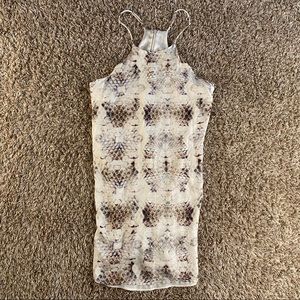 Lavender Brown Snakeskin Dress